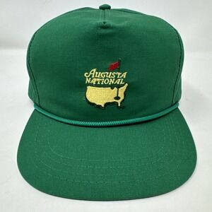 Vtg Augusta National Golf Rope Derby‎ Hat Cap 90s Made In USA Green One Size